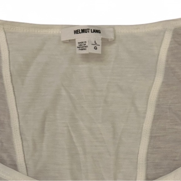 Helmut Lang White Sheer Long Sleeve Top - Picture 2 of 2